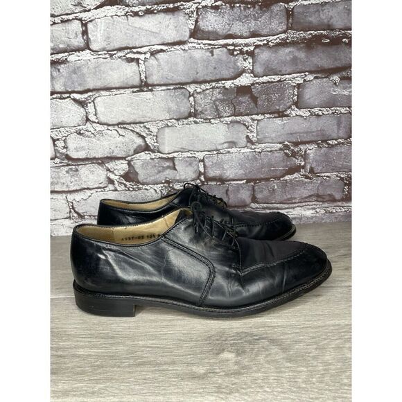 PRONTO UOMO Black Leather Split Toe Oxfords Lace Up Shoes Men’s Sz 10.5M US/44EU - Picture 12 of 16